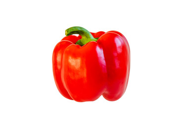 close up of sweet red chili isolated on white background with clipping path.