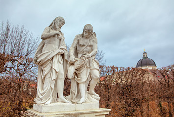 Obraz premium marble sculpture of a man and woman from antiquity