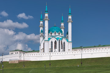Qol Sharif Mosque in Kazan Kremlin in summer sunny day, Republic of Tatarstan, Russia. This is one...