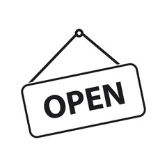 open sign icon design vector logo template EPS 10