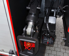 detail of a hydraulic building machinery loaders details