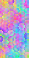 Beauty and Fashion concept shiny hexagonal patterned surface background. 3d illustration.