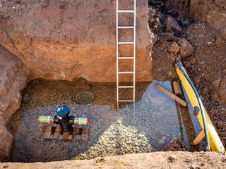 Baustelle Wasserleitungen werden saniert