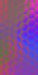 Beauty and Fashion concept shiny hexagonal patterned surface background. 3d illustration.