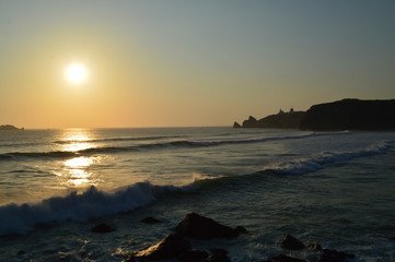 coucher de soleil plonevez porzay finistére 