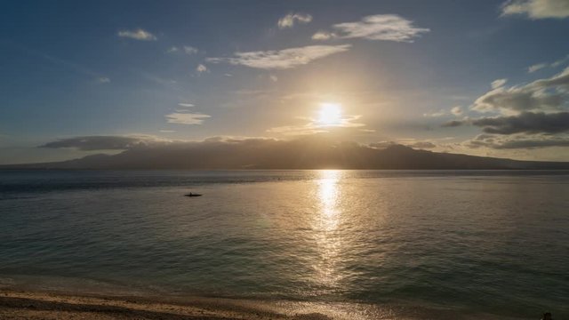 time lapse of liloan santander on cebu island on south side of philippines at sunset