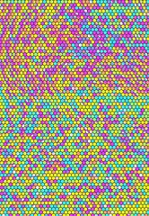 Colorful hexagonal patterned & textured background.