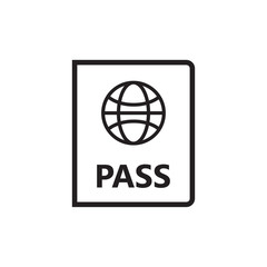 passport icon design vector logo template EPS 10