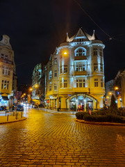 Night streets of old Lviv
