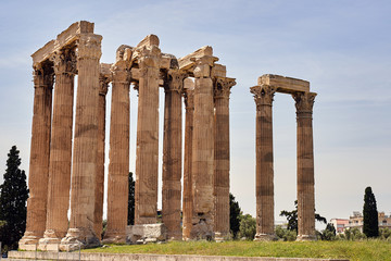 Obraz premium Ancient Temple of Zeus, Olympeion, Athens, Greece