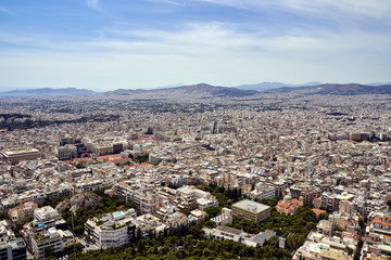 Fototapeta na wymiar Views of the city of Athens in Greece