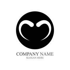 Devil horn Vector icon design illustration Template