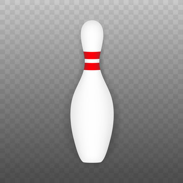 Bowling poster. Bowling game leisure concept. Vector stock illustration.