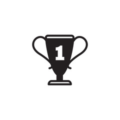 trophy icon vector design logo template EPS 10