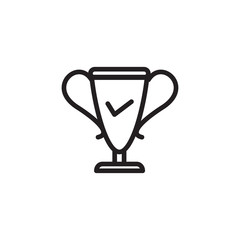 trophy icon vector design logo template EPS 10