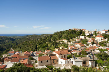 Fototapeta na wymiar Southern crete village panorama, Greece