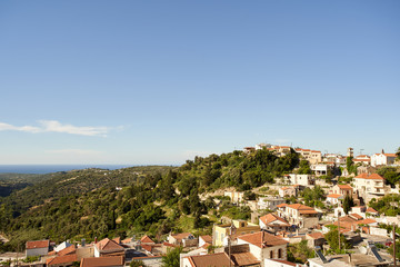 Fototapeta na wymiar Southern crete village panorama, Greece