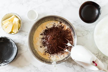Process of making chocolate cake