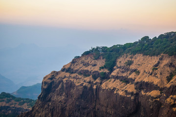 Fototapeta na wymiar Mountain range in Mahabaleshwar