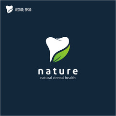 Nature Dental logo designs concept vector, Dental Clinic logo template