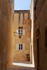 Fototapeta na wymiar Street in Mdina, Malta