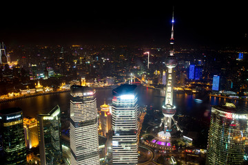 Night View of Shanghai China