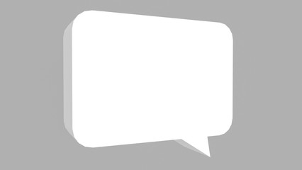 3D render illustration of word balloon icon symbol of communication
