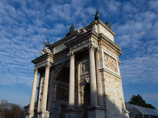 Fototapeta na wymiar Arco della Pace, Milano