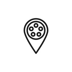 pin location icon vector design logo template EPS 10