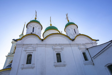 Exterior of the Temple of the Life-Giving Trinity In Sheets. Built in the 17th century. Moscow,...