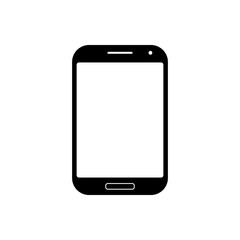 Smartphone outline icon isolated. Symbol, logo illustration for mobile concept and web design.