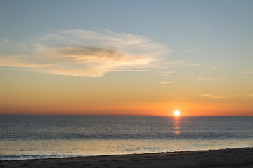 Fototapeta premium Beautiful sky in a sunset on the beach.