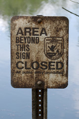 Old No Entry Sign