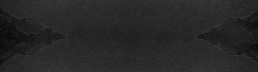 Fototapeta na wymiar Black anthracite dark slate tiles texture background banner panorama