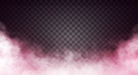 Reddish fog or smoke on dark copy space background. Vector illustration © Rudzhan