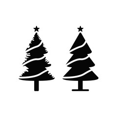 Christmas tree icon design vector logo template EPS 10