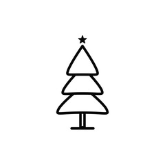 Christmas tree icon design vector logo template EPS 10