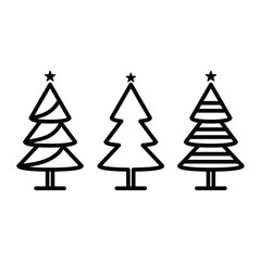 Christmas tree icon design vector logo template EPS 10