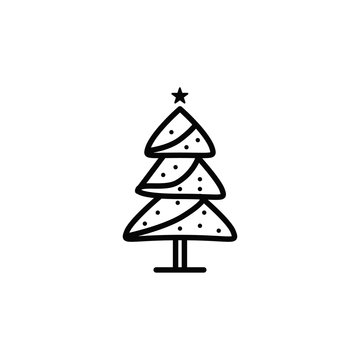 Christmas tree icon design vector logo template EPS 10