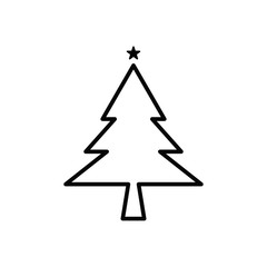 Christmas tree icon design vector logo template EPS 10