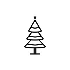 Christmas tree icon design vector logo template EPS 10