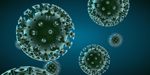 3D Coronavirus 219-ncov Rendering Background 