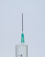  Close-up of a medical syringe needle