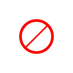 prohibition symbol icon design vector logo template EPS 10