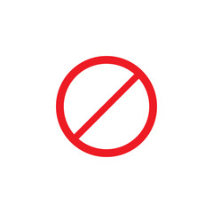 prohibition symbol icon design vector logo template EPS 10