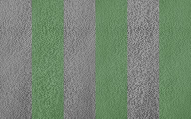 Fototapeta premium The texture of genuine leather is gray and green.