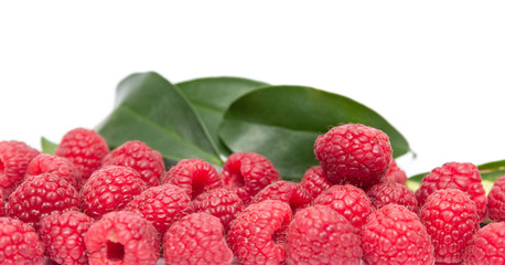 Sweet, healthy raspberries isolated on a white background. The concept of a healthy diet and natural organic products.
