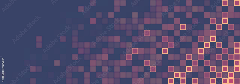 Aufkleber dark blue background with faded red mosaic. vector pattern