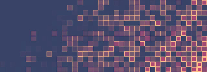 Dark blue background with faded red mosaic. Vector pattern