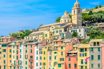 Fototapeta na wymiar Beautiful Ligurian coast of Italy .Portovenere. Cinque Terre.